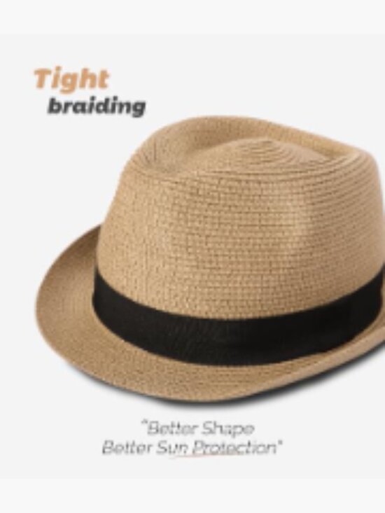 Straw Sun Hat UPF 50+ Trilby Panama Beach Hat main image 6